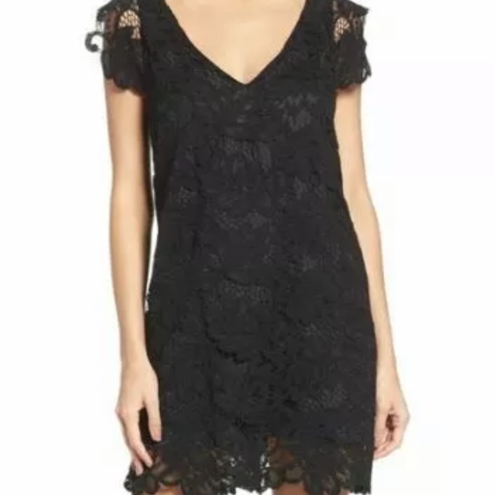 BB Dakota Jacqueline lace shift dress black NWT